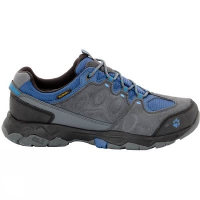 Zapatos Jack Wolfskin MTN Attack 5 Texapore Low Hombre - Gris / Azules - Chile VRD208379